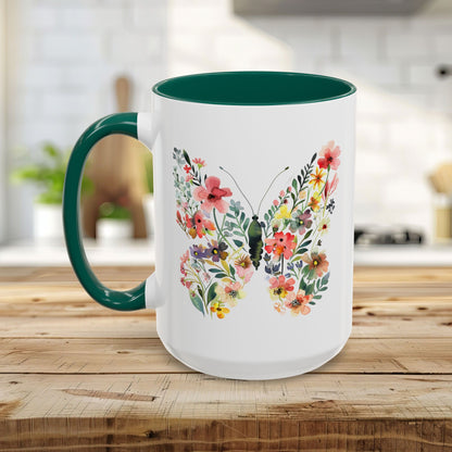 Bright Floral Butterfly Mug (11/15oz)