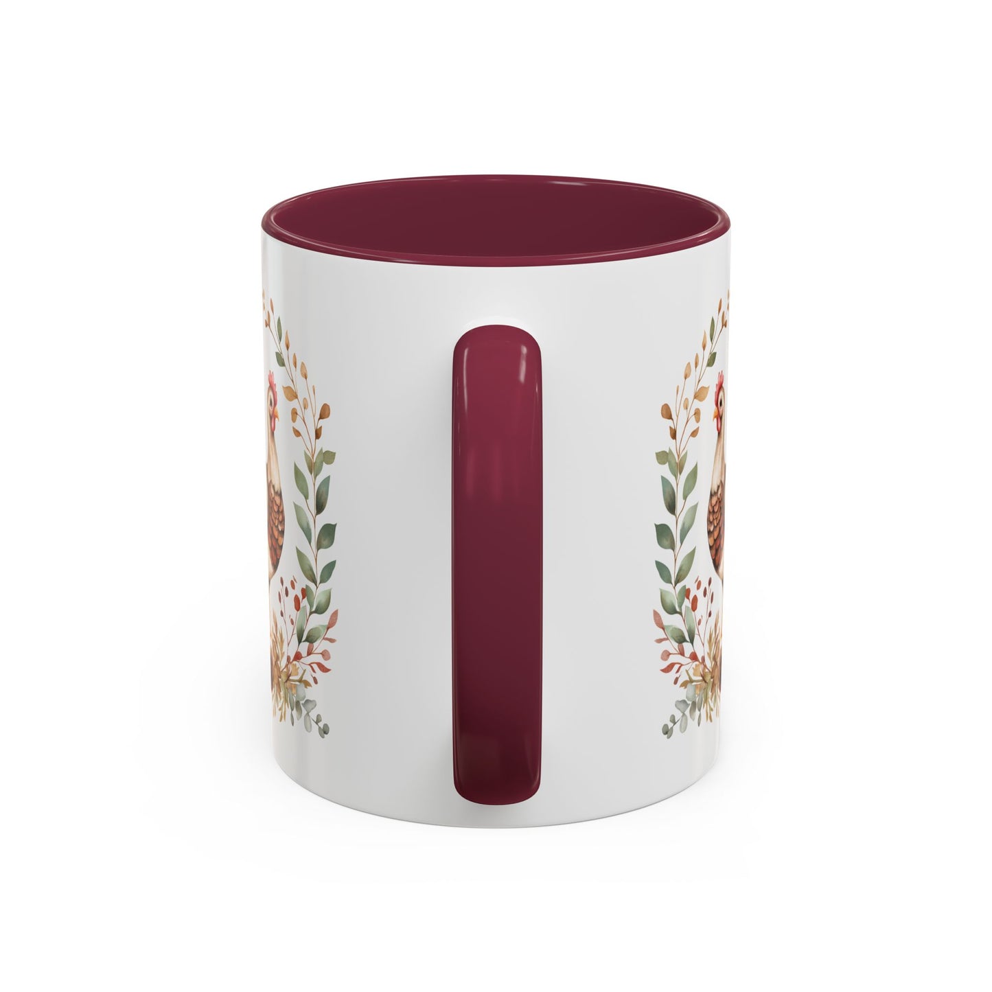 Thanksgiving Turkey Floral Wreath Mug (11/15oz)