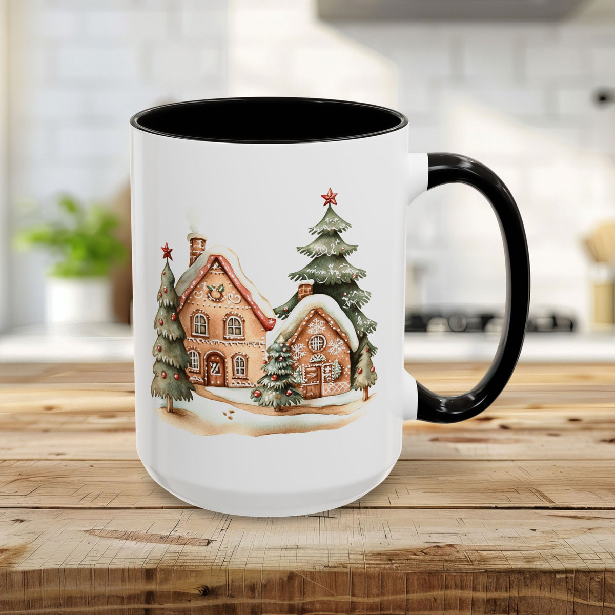 Cozy Holiday Gingerbread Houses Mug (11/15oz)