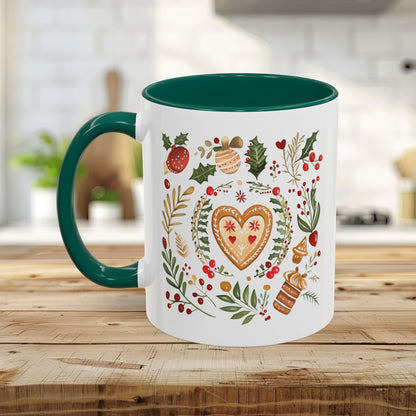 Holiday Gingerbread Heart Art Mug (11/15oz)