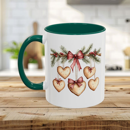 Christmas Gingerbread Heart Garland Mug (11/15oz)