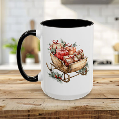 Rustic Christmas Sleigh Mug (11/15oz)