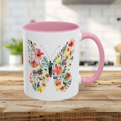 Bright Floral Butterfly Mug (11/15oz)