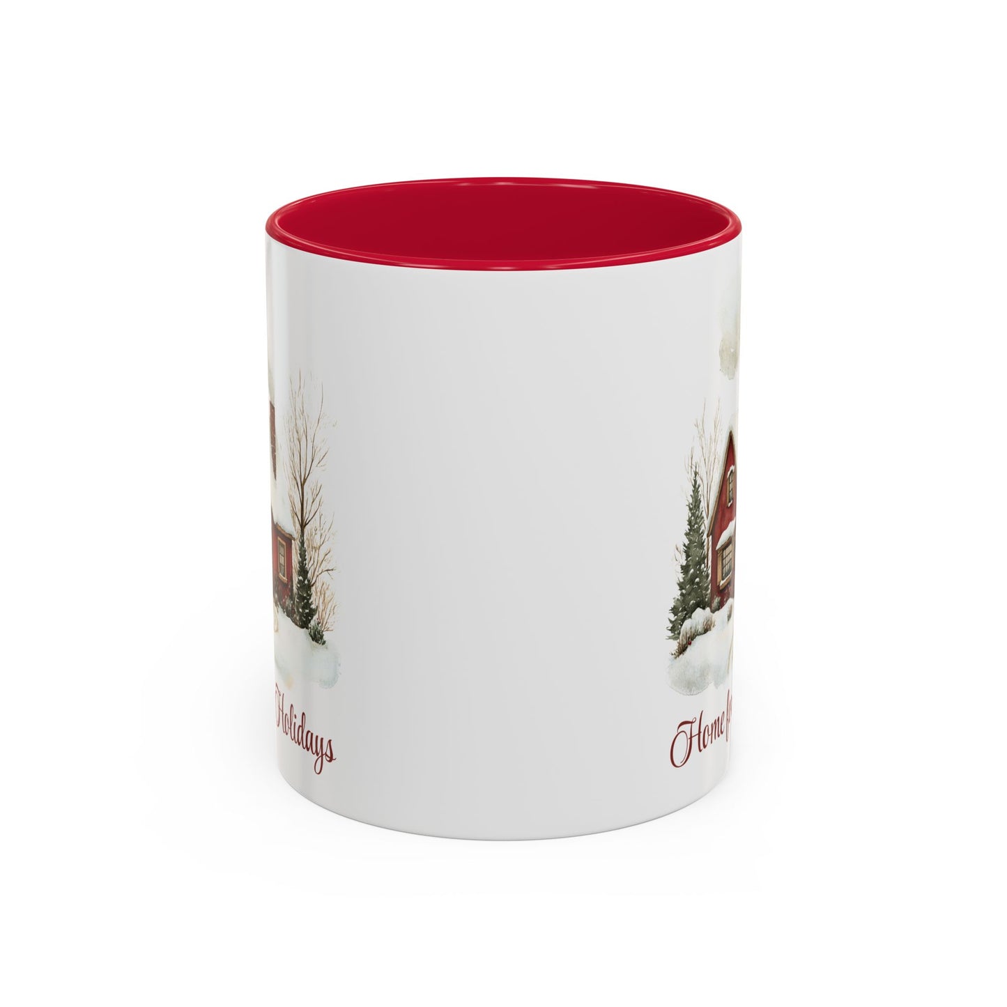 Home for the Holidays Red Cabin Mug (11/15oz)