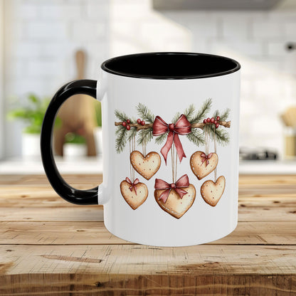 Christmas Gingerbread Heart Garland Mug (11/15oz)
