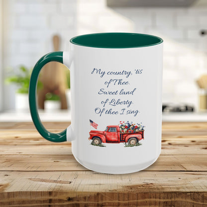 'My Country 'Tis Of Thee' American Farmhouse Mug (11/15oz)