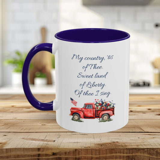 'My Country 'Tis Of Thee' American Farmhouse Mug (11/15oz)