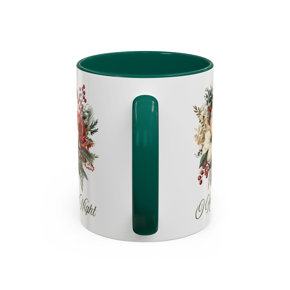 O Holy Night Christmas Floral Mug (11/15oz)
