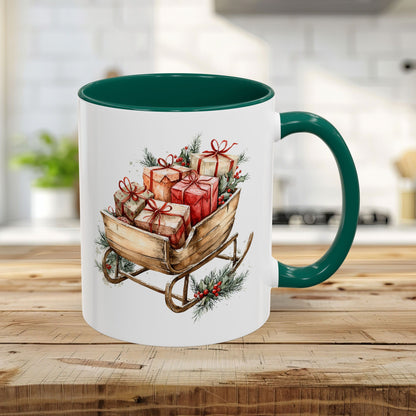 Rustic Christmas Sleigh Mug (11/15oz)