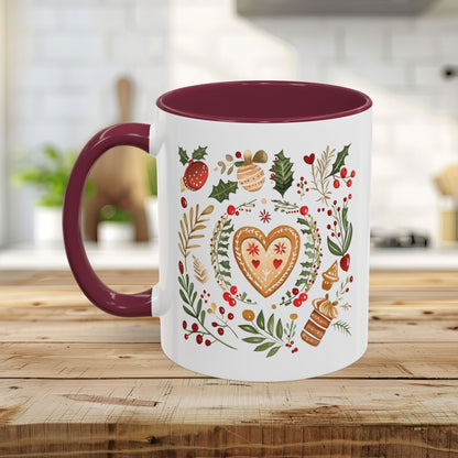 Holiday Gingerbread Heart Art Mug (11/15oz)