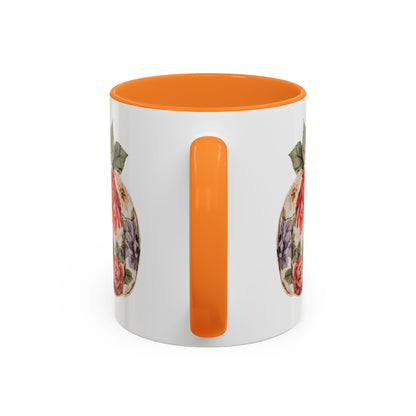 Floral & Plaid Patchwork Pumpkin Mug (11/15oz)