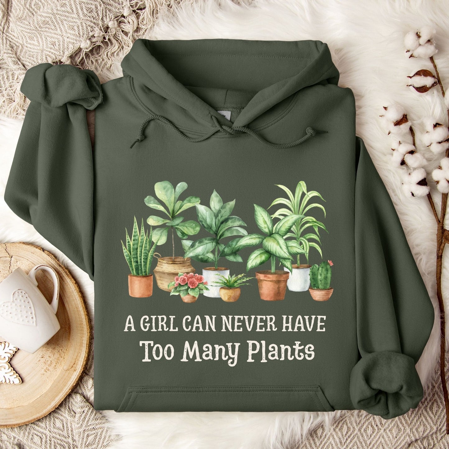 A Girl Can Never Have Too Many Plants Hoodie