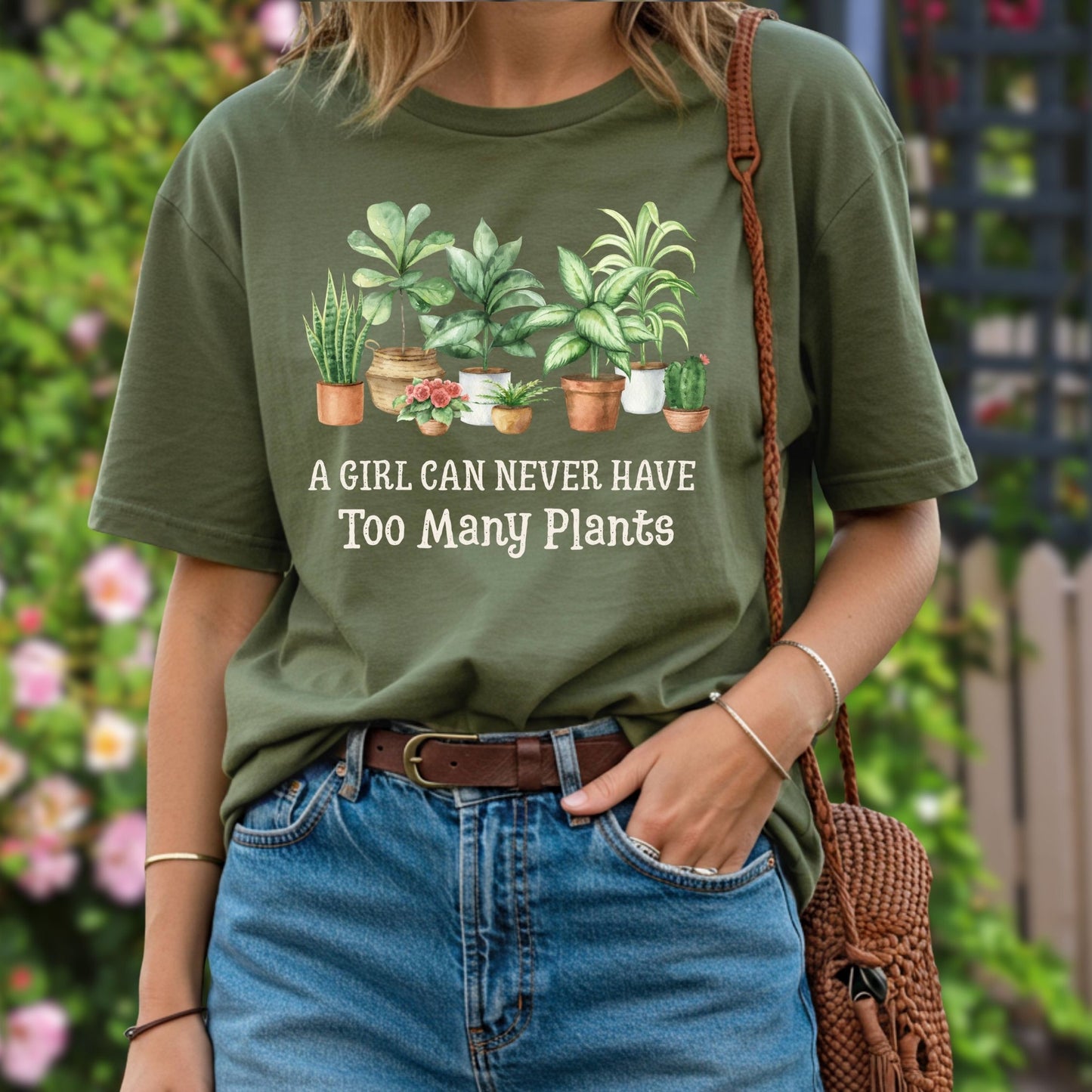 A Girl Can Never Have Too Many Plants T-Shirt