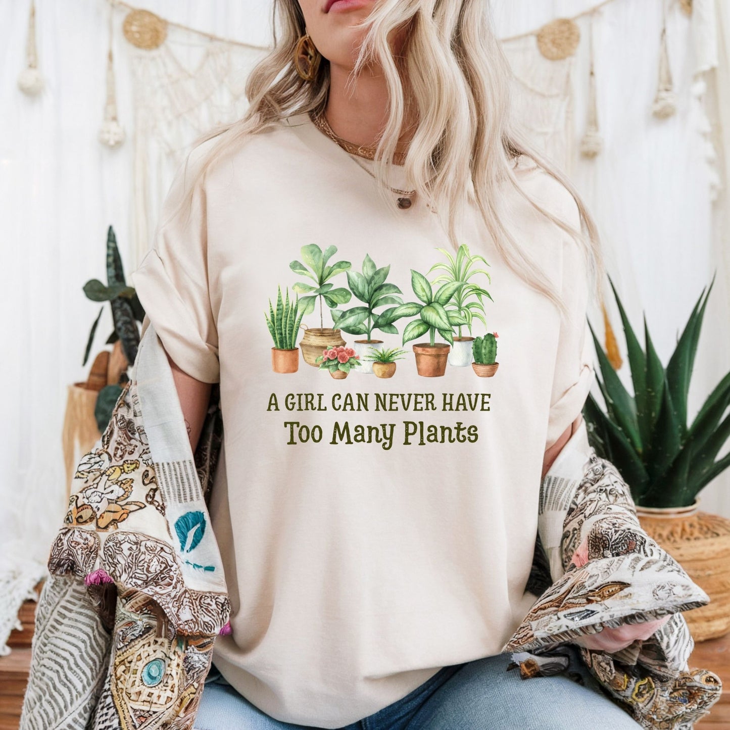 A Girl Can Never Have Too Many Plants T-Shirt