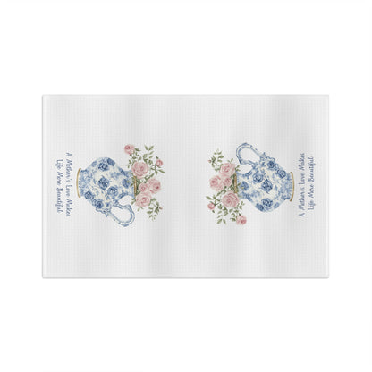 A Mother's Love Makes Life More Beautiful Tea Towel