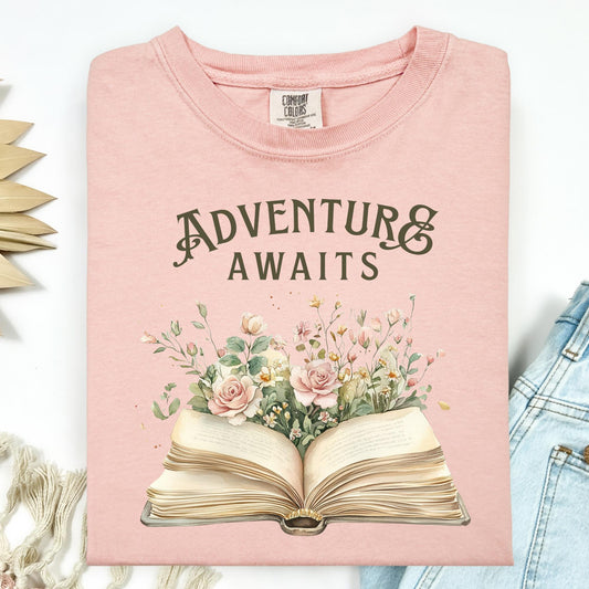 Adventure Awaits in Books T-Shirt