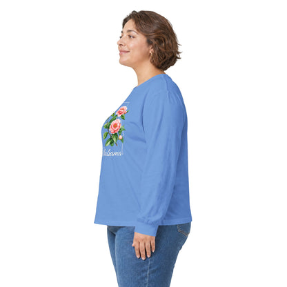 Alabama State Flower Long Sleeve Tee - Camellia