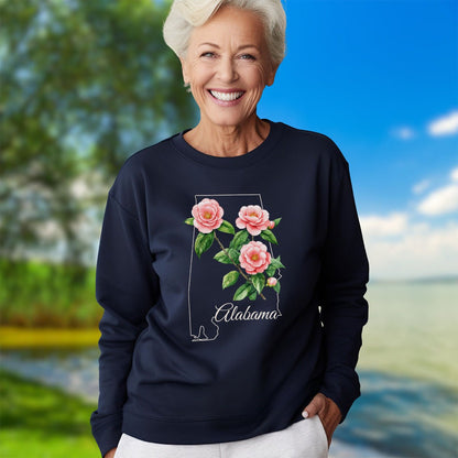 Alabama State Flower Sweatshirt - Camellia