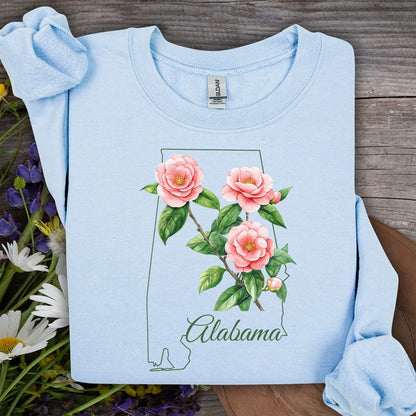 Alabama State Flower Sweatshirt - Camellia
