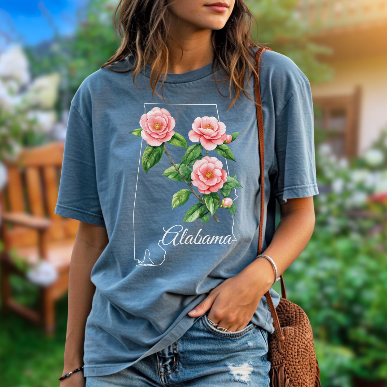 Alabama State Flower T-Shirt - Camellia