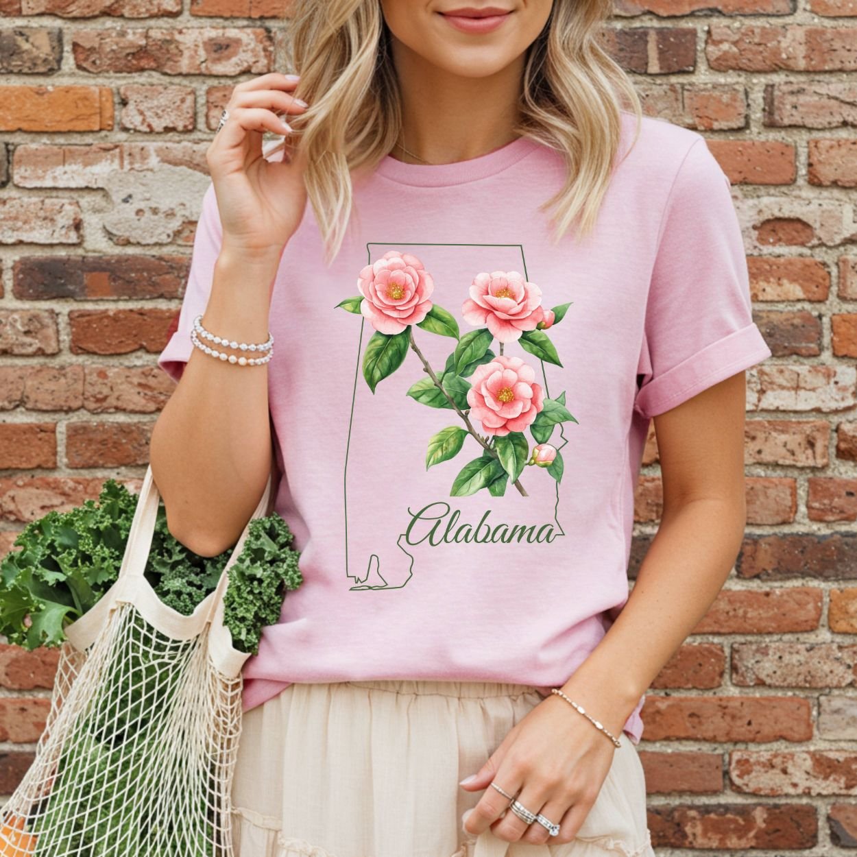 Alabama State Flower T-Shirt - Camellia
