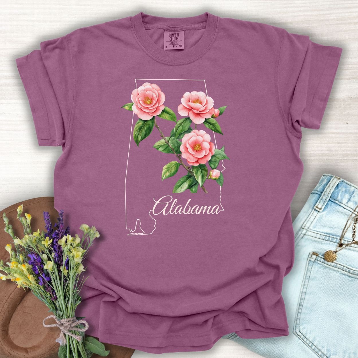 Alabama State Flower T-Shirt - Camellia