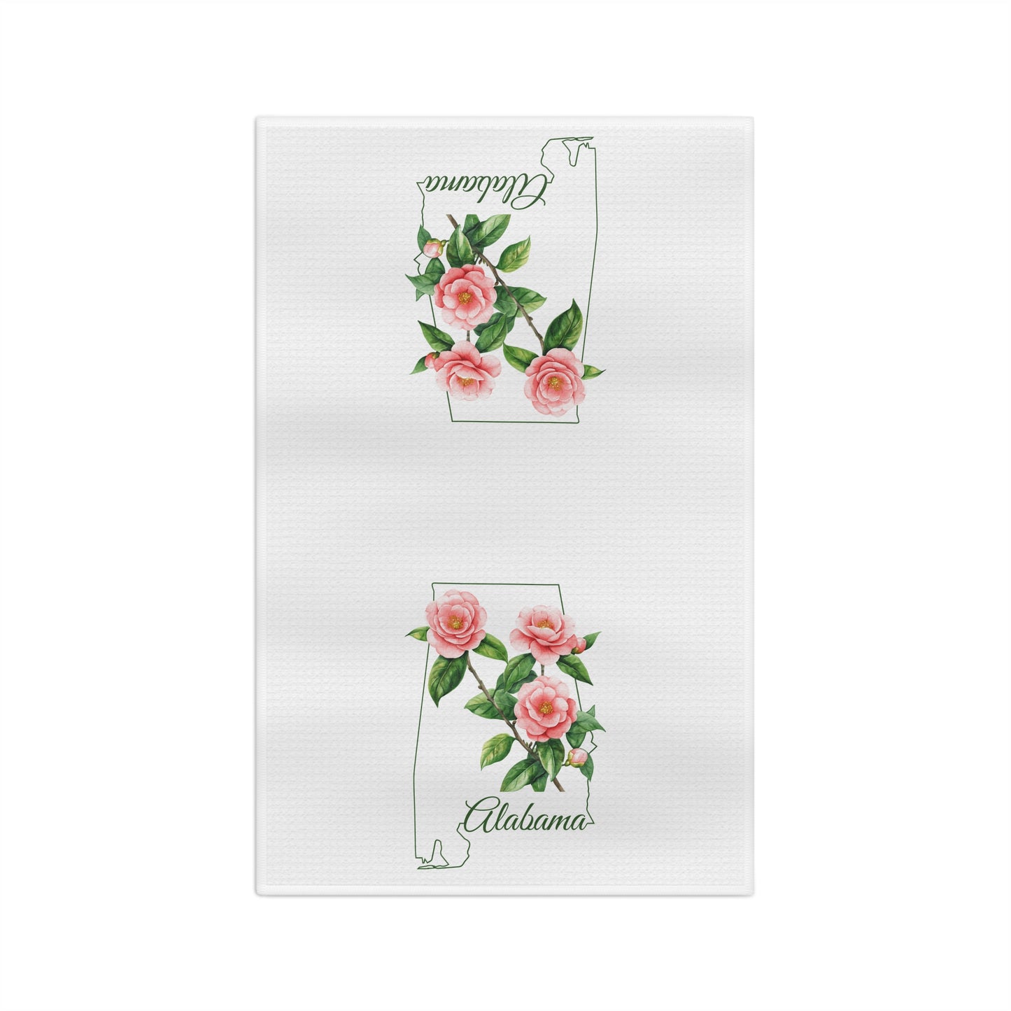 Alabama State Flower Tea Towel - Camelia