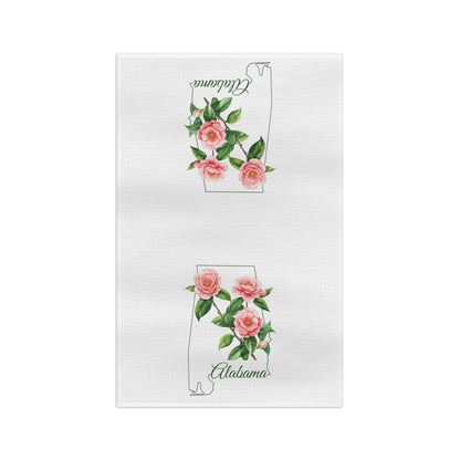 Alabama State Flower Tea Towel - Camelia