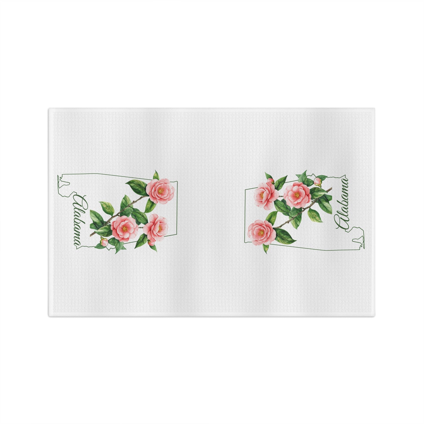 Alabama State Flower Tea Towel - Camelia