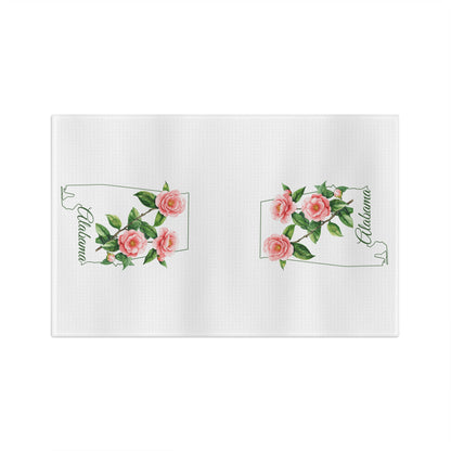 Alabama State Flower Tea Towel - Camelia