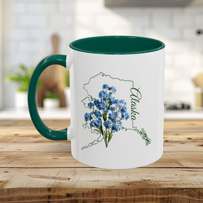 Alaska State Flowel Mug – Alpine Forget-Me-Not (11/15oz)
