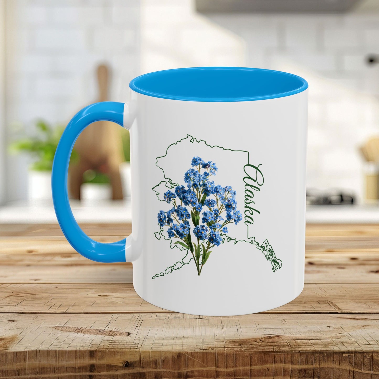 Alaska State Flowel Mug – Alpine Forget-Me-Not (11/15oz)