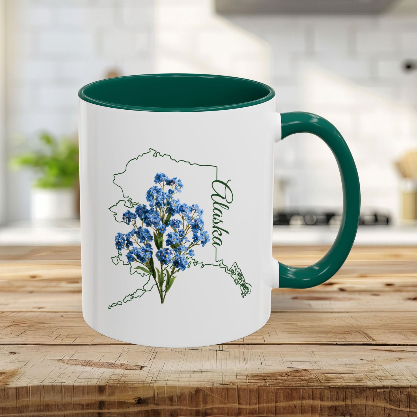 Alaska State Flowel Mug – Alpine Forget-Me-Not (11/15oz)