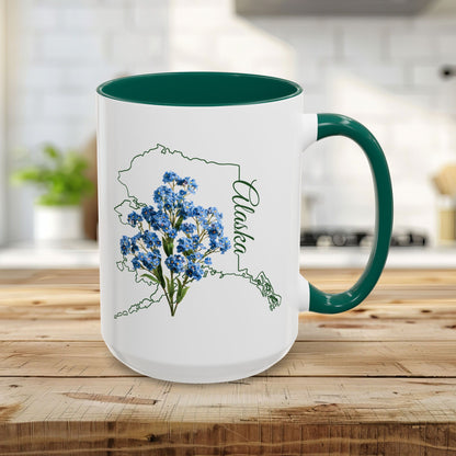 Alaska State Flowel Mug – Alpine Forget-Me-Not (11/15oz)
