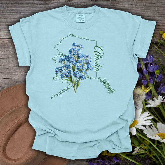 Alaska State Flower T-Shirt - Alpine Forget-Me-Not