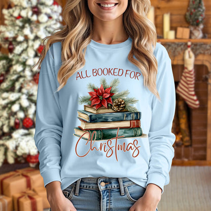All Booked for Christmas Long Sleeve Tee