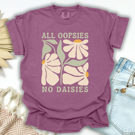 All Oopsies No Daisies Retro Floral T-Shirt