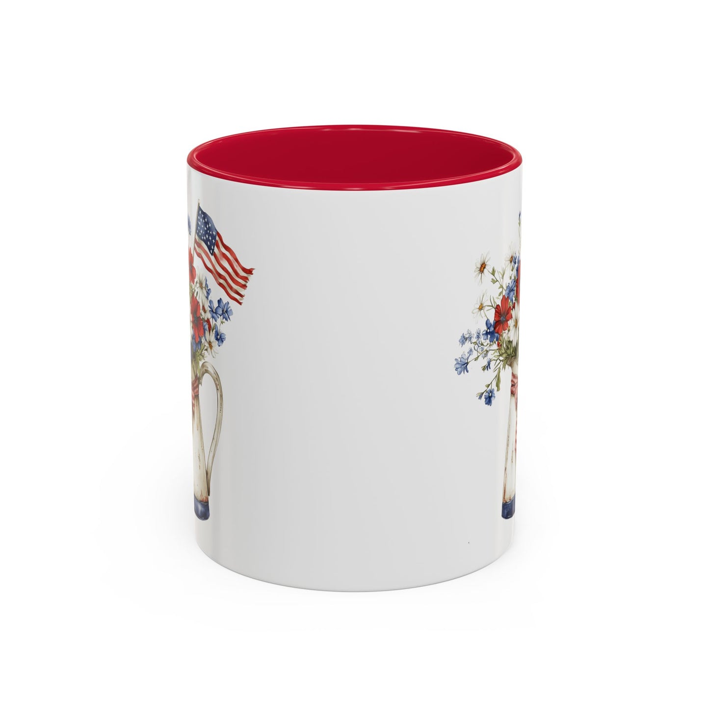 Americana Floral Pitcher with Flag (11oz/15oz)