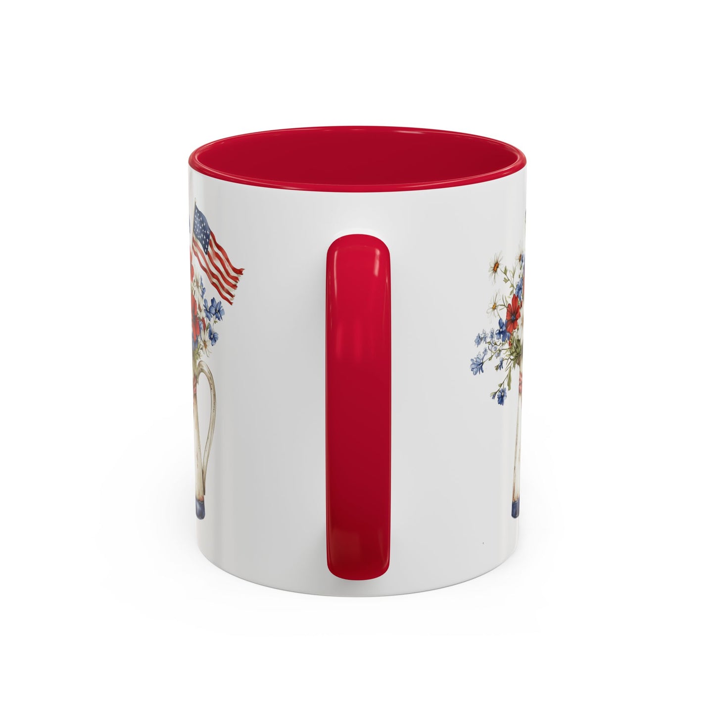 Americana Floral Pitcher with Flag (11oz/15oz)