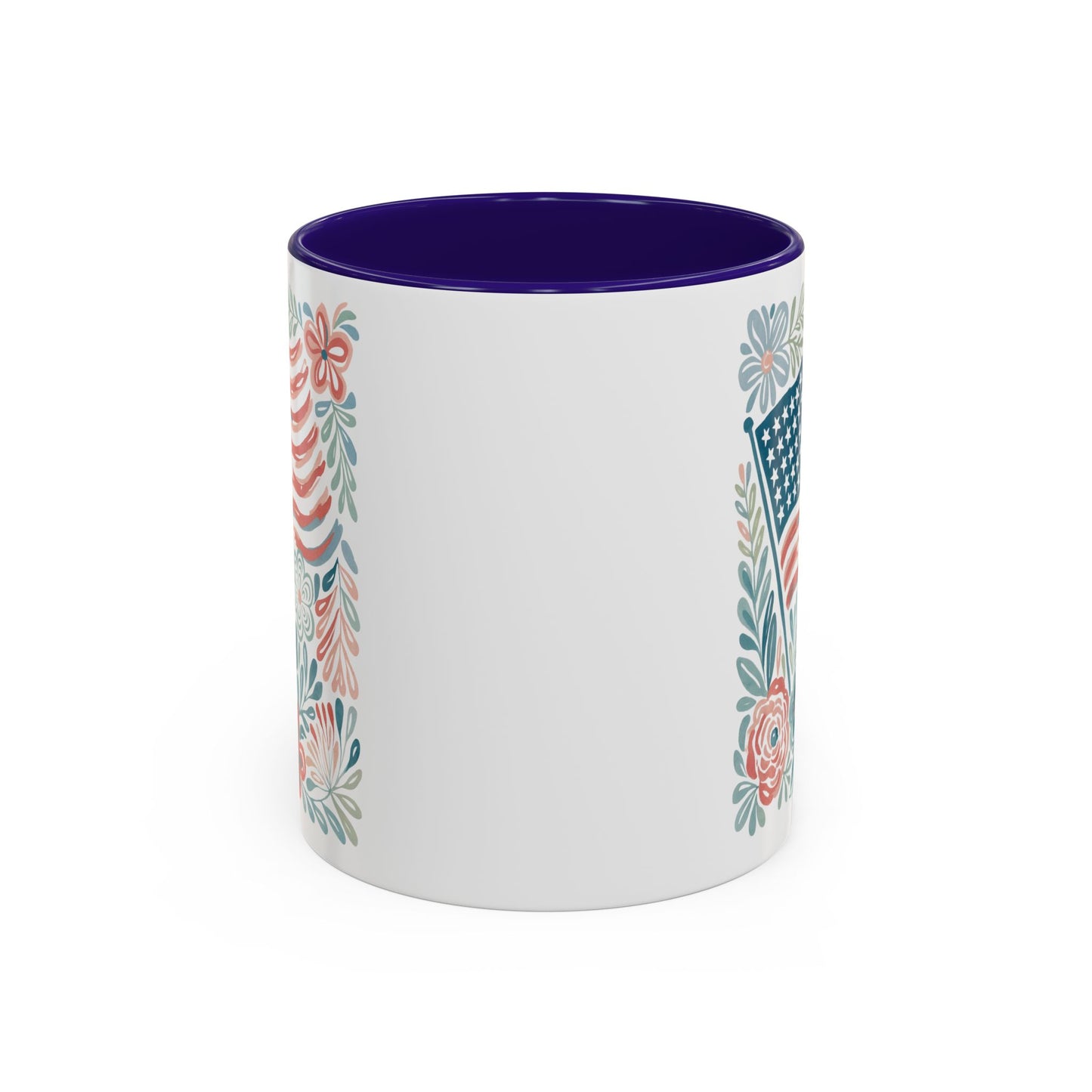 Americana Patriotic Floral Flag Mug (11/15oz)