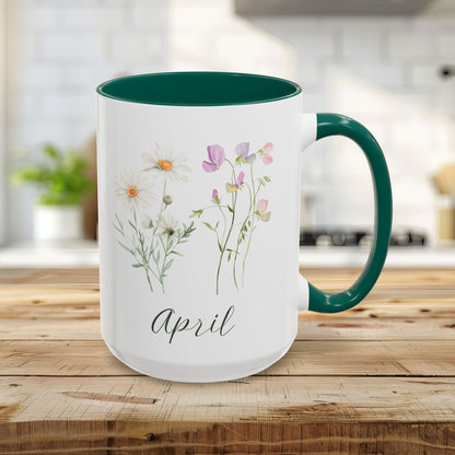 April Birth Month Flower Mug