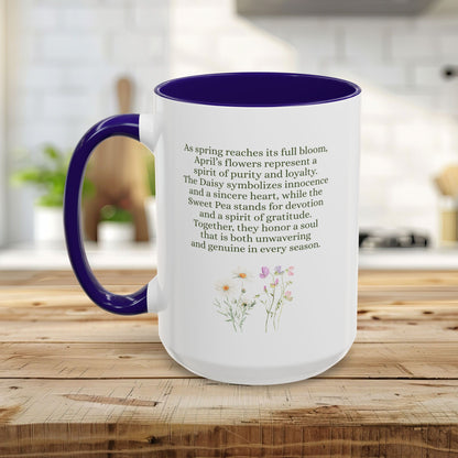 April Birth Month Flower Mug