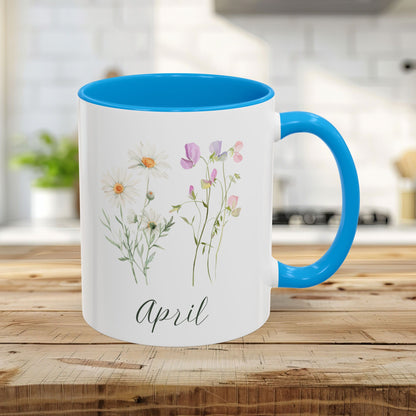 April Birth Month Flower Mug