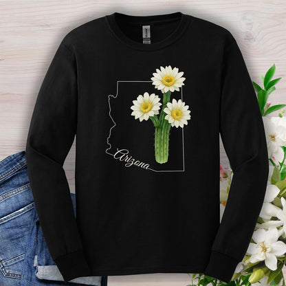 Arizona State Flower Long Sleeve Tee - Saguro Cactus