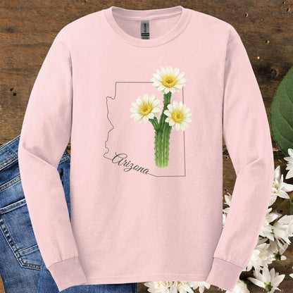 Arizona State Flower Long Sleeve Tee - Saguro Cactus