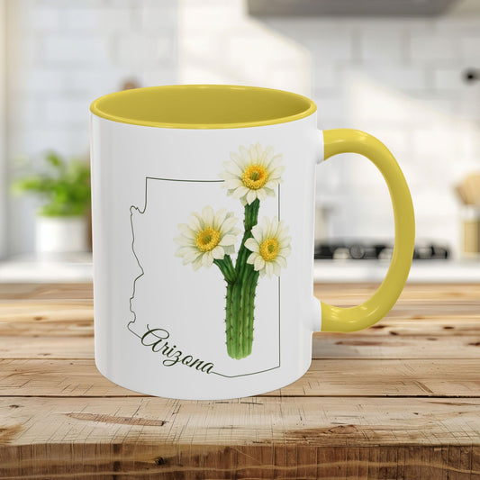 Arizona State Flower Mug – Saguaro Cactus Bloom (11/15oz)