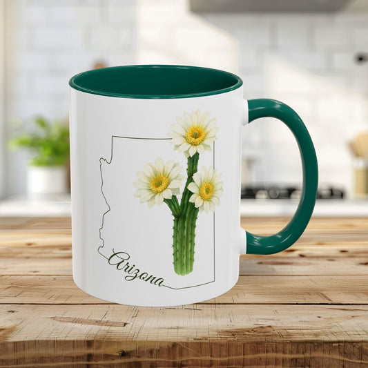 Arizona State Flower Mug – Saguaro Cactus Bloom (11/15oz)