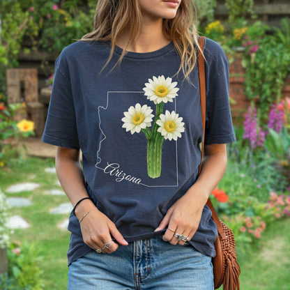 Arizona State Flower T-Shirt - Saguaro Cactus Bloom