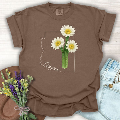 Arizona State Flower T-Shirt - Saguaro Cactus Bloom