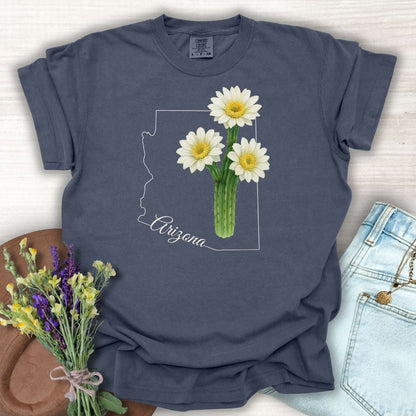 Arizona State Flower T-Shirt - Saguaro Cactus Bloom